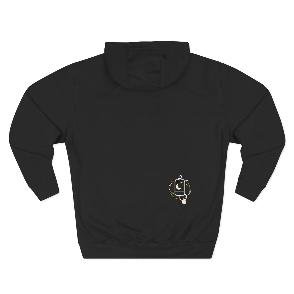 Night Drip Minimalist Nurse Hoodie | Subtle Back Print