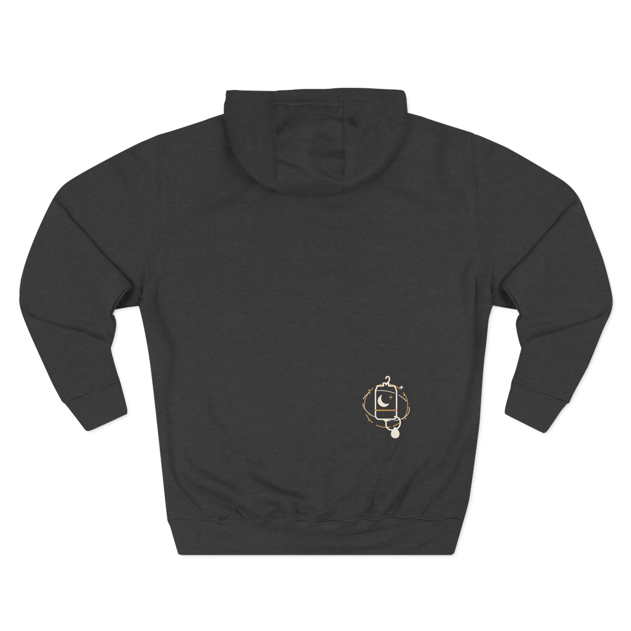 Night Drip Minimalist Nurse Hoodie | Subtle Back Print